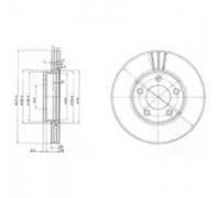 Тормозной диск DELPHI BG3927 BG3927 DELPHI - купить в магазине запчастей по Украине