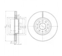 Тормозной диск DELPHI BG3953 BG3953 DELPHI - купить в магазине запчастей по Украине