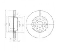 Тормозной диск DELPHI BG3953C BG3953C DELPHI - купить в магазине запчастей по Украине