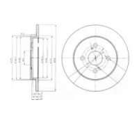 Тормозной диск DELPHI BG4055 BG4055 DELPHI - купить в магазине запчастей по Украине