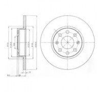 Тормозной диск DELPHI BG4155 BG4155 DELPHI - купить в магазине запчастей по Украине
