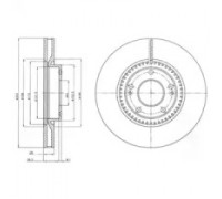 Тормозной диск DELPHI BG4251 BG4251 DELPHI - купить в магазине запчастей по Украине