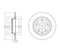 Тормозной диск DELPHI BG4534C BG4534C DELPHI - купить в магазине запчастей по Украине