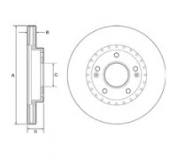 Тормозной диск DELPHI BG4565C BG4565C DELPHI - купить в магазине запчастей по Украине