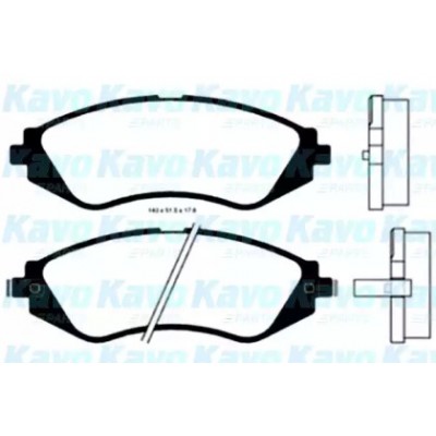 Комплект тормозных колодок, дисковый тормоз BP1003 KAVO PARTS - купить в магазине запчастей по Украине