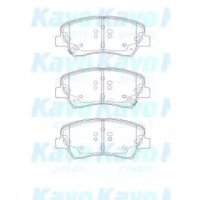 Комплект тормозных колодок, дисковый тормоз BP3047 KAVO PARTS - купить в магазине запчастей по Украине
