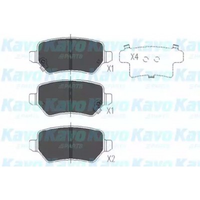 Комплект тормозных колодок, дисковый тормоз BP4029 KAVO PARTS - купить в магазине запчастей по Украине