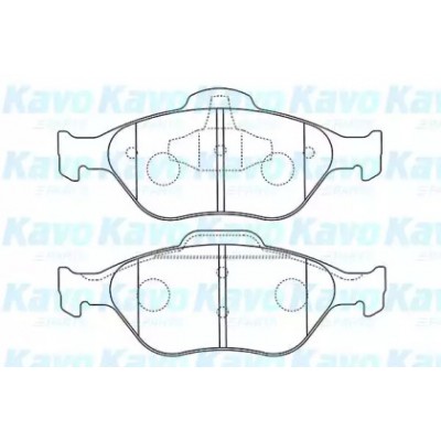 Комплект тормозных колодок, дисковый тормоз BP4567 KAVO PARTS - купить в магазине запчастей по Украине