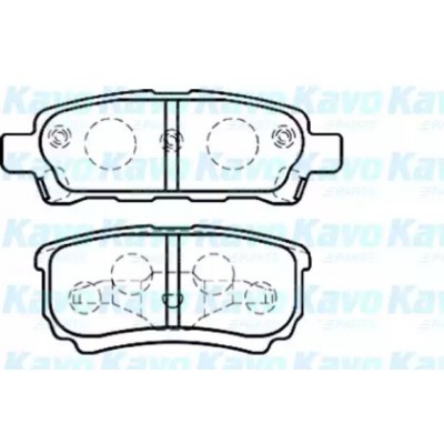 Комплект тормозных колодок, дисковый тормоз BP5538 KAVO PARTS - купить в магазине запчастей по Украине