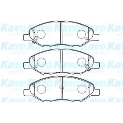 Комплект тормозных колодок, дисковый тормоз BP6599 KAVO PARTS - купить в магазине запчастей по Украине