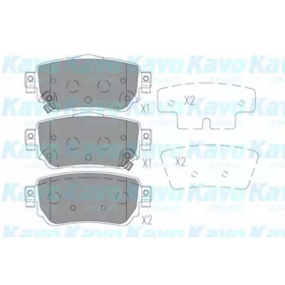 Комплект тормозных колодок, дисковый тормоз BP6634 KAVO PARTS - купить в магазине запчастей по Украине