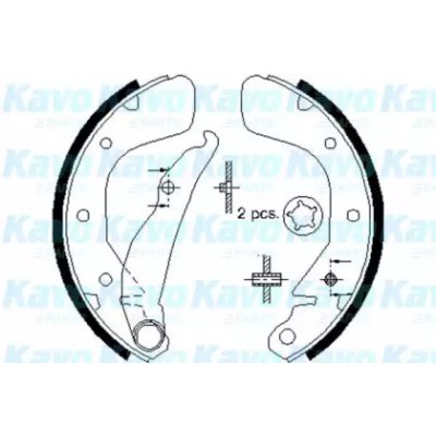 Комплект тормозных колодок BS1402 KAVO PARTS - купить в магазине запчастей по Украине