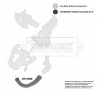 Трубка нагнетаемого воздуха BORG and BECK BTH1005 BTH1005 BORG and BECK - купить в магазине запчастей по Украине