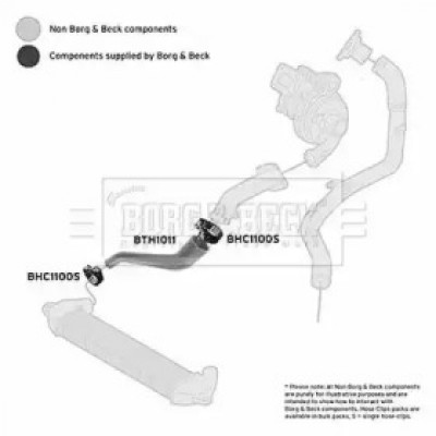 Трубка нагнетаемого воздуха BTH1011 BORG and BECK - купить в магазине запчастей по Украине