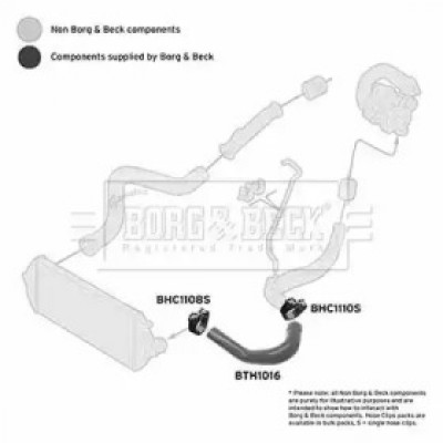 Трубка нагнетаемого воздуха BTH1016 BORG and BECK - купить в магазине запчастей по Украине