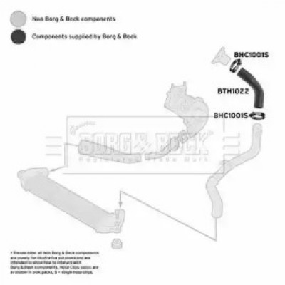 Трубка нагнетаемого воздуха BTH1022 BORG and BECK - купить в магазине запчастей по Украине