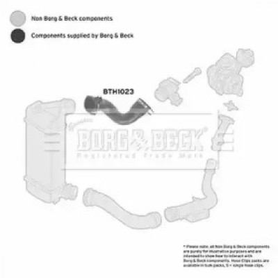 Трубка нагнетаемого воздуха BTH1023 BORG and BECK - купить в магазине запчастей по Украине