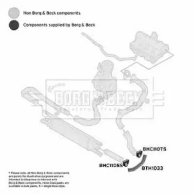 Трубка нагнетаемого воздуха BTH1033 BORG and BECK - купить в магазине запчастей по Украине