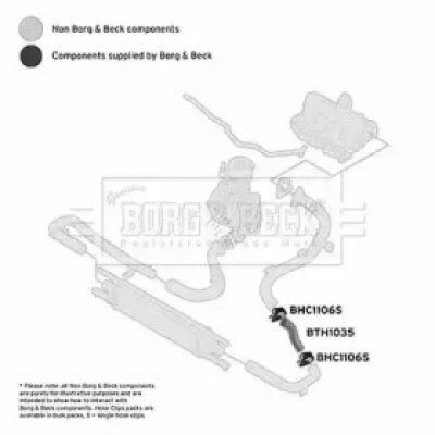Трубка нагнетаемого воздуха BTH1035 BORG and BECK - купить в магазине запчастей по Украине