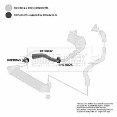Трубка нагнетаемого воздуха BTH1047 BORG and BECK - купить в магазине запчастей по Украине