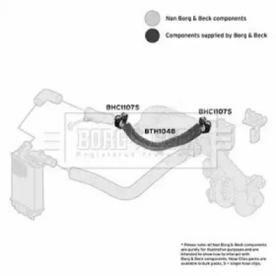 Трубка нагнетаемого воздуха BTH1048 BORG and BECK - купить в магазине запчастей по Украине