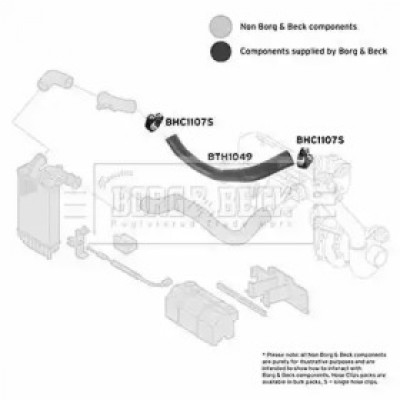 Трубка нагнетаемого воздуха BTH1049 BORG and BECK - купить в магазине запчастей по Украине