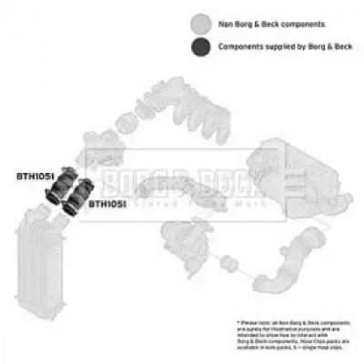 Трубка нагнетаемого воздуха BTH1051 BORG and BECK - купить в магазине запчастей по Украине