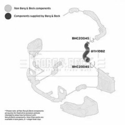 Трубка нагнетаемого воздуха BTH1082 BORG and BECK - купить в магазине запчастей по Украине