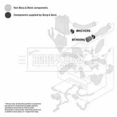 Трубка нагнетаемого воздуха BTH1096 BORG and BECK - купить в магазине запчастей по Украине