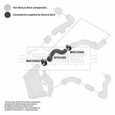 Трубка нагнетаемого воздуха BTH1100 BORG and BECK - купить в магазине запчастей по Украине