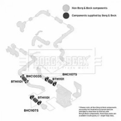 Трубка нагнетаемого воздуха BTH1101 BORG and BECK - купить в магазине запчастей по Украине