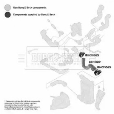 Трубка нагнетаемого воздуха BTH1109 BORG and BECK - купить в магазине запчастей по Украине