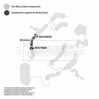 Трубка нагнетаемого воздуха BTH1114 BORG and BECK - купить в магазине запчастей по Украине