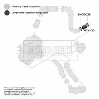 Трубка нагнетаемого воздуха BTH1130 BORG and BECK - купить в магазине запчастей по Украине