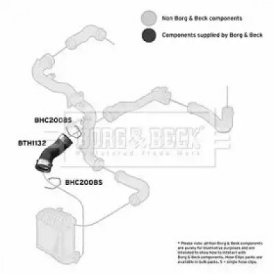 Трубка нагнетаемого воздуха BTH1132 BORG and BECK - купить в магазине запчастей по Украине