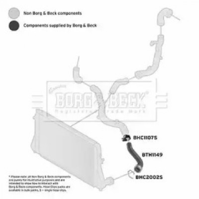 Трубка нагнетаемого воздуха BTH1149 BORG and BECK - купить в магазине запчастей по Украине