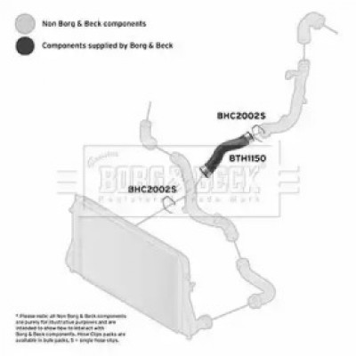 Трубка нагнетаемого воздуха BTH1150 BORG and BECK - купить в магазине запчастей по Украине