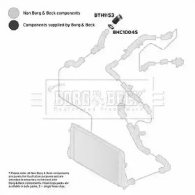 Трубка нагнетаемого воздуха BTH1153 BORG and BECK - купить в магазине запчастей по Украине
