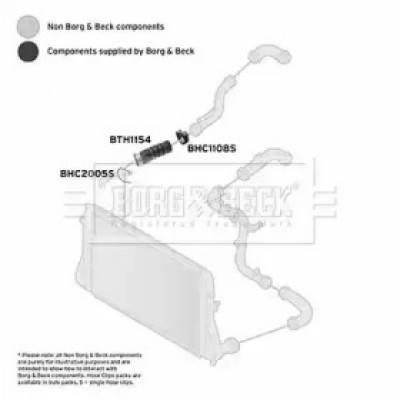 Трубка нагнетаемого воздуха BTH1154 BORG and BECK - купить в магазине запчастей по Украине