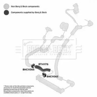 Трубка нагнетаемого воздуха BTH1177 BORG and BECK - купить в магазине запчастей по Украине