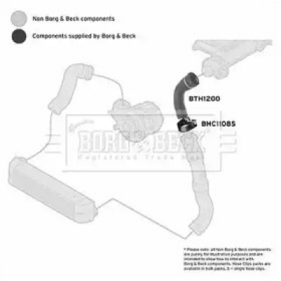 Трубка нагнетаемого воздуха BTH1200 BORG and BECK - купить в магазине запчастей по Украине