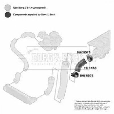 Трубка нагнетаемого воздуха BTH1208 BORG and BECK - купить в магазине запчастей по Украине