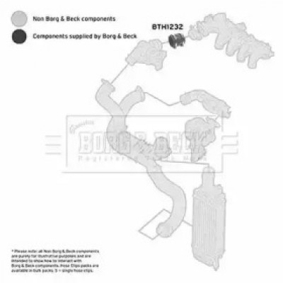Трубка нагнетаемого воздуха BTH1232 BORG and BECK - купити в магазині запчастин по Україні
