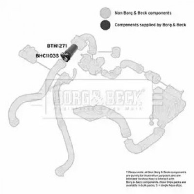 Трубка нагнетаемого воздуха BTH1271 BORG and BECK - купить в магазине запчастей по Украине