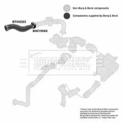 Трубка нагнетаемого воздуха BTH1283 BORG and BECK - купить в магазине запчастей по Украине