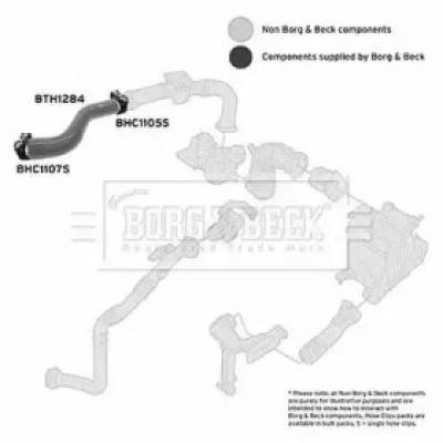 Трубка нагнетаемого воздуха BTH1284 BORG and BECK - купить в магазине запчастей по Украине