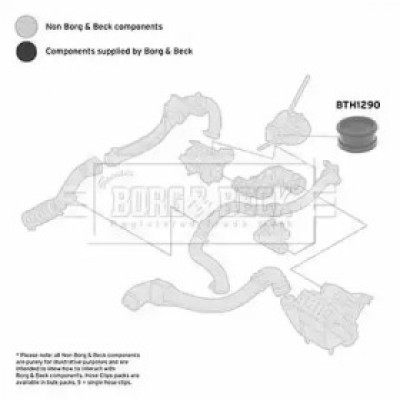 Трубка нагнетаемого воздуха BTH1290 BORG and BECK - купить в магазине запчастей по Украине