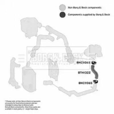 Трубка нагнетаемого воздуха BTH1322 BORG and BECK - купить в магазине запчастей по Украине