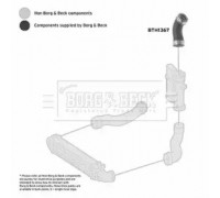 Трубка нагнетаемого воздуха BORG and BECK BTH1367 BTH1367 BORG and BECK - купить в магазине запчастей по Украине