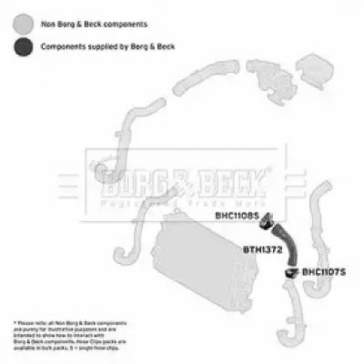 Трубка нагнетаемого воздуха BTH1372 BORG and BECK - купить в магазине запчастей по Украине